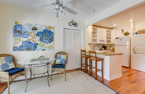 Old Town Condo | Secluded Casa Monthly Rental - Spacious Apartment, Overlooks Pool & Garden.