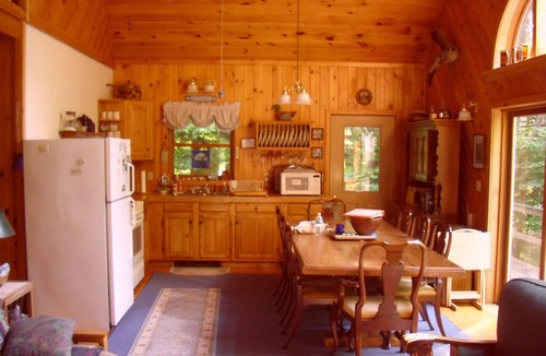 Johnsburg House | Secluded Gore Mountain Pine-Panelled Getaway