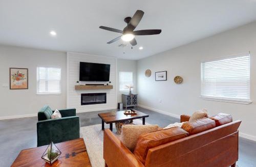 Fischer House | Secluded home with firepit, gas grill, central AC, game room, W/D