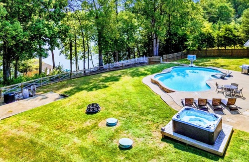Sunrise Bay House | Secluded Lakefront | Private Pool | Dock | Hot Tub