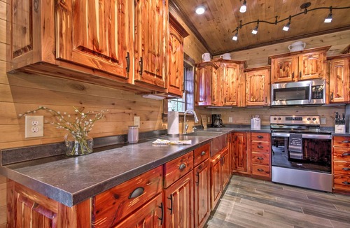 Elizabeth Cabin | Secluded Log Cabin with Decks, Views & Lake Access