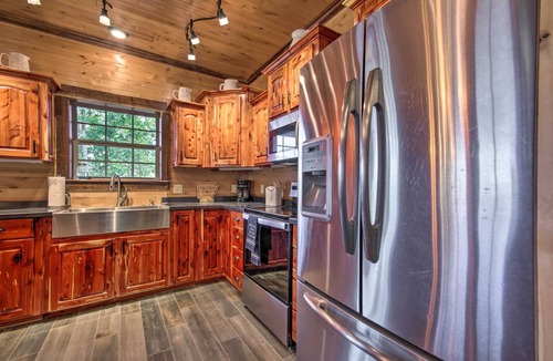 Elizabeth Cabin | Secluded Log Cabin with Decks, Views & Lake Access