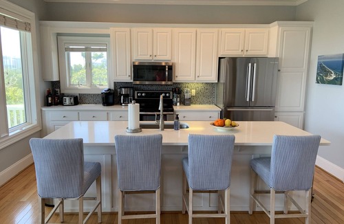 Pine Knoll Shores House | Secluded Ocean front home 7BR/5.5 BA with private pool, elevator, theater, gym