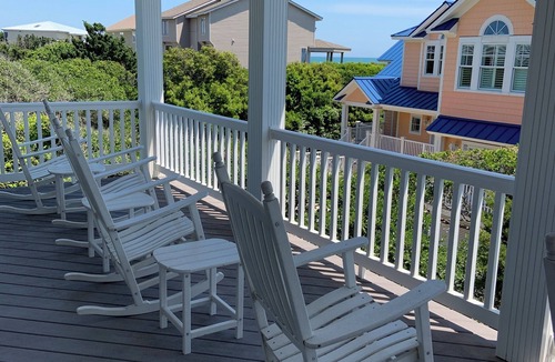 Pine Knoll Shores House | Secluded Ocean front home 7BR/5.5 BA with private pool, elevator, theater, gym
