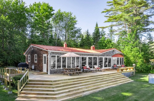 Gouldsboro House | Secluded Oceanfront Property with a large deck and yard!