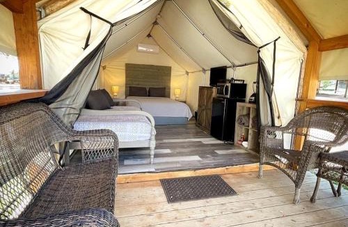 Prairie Lea House | Secluded Safari Tent on the San Marcos River - An Adventurous Glamping Vacation near Kingsbury, Texas