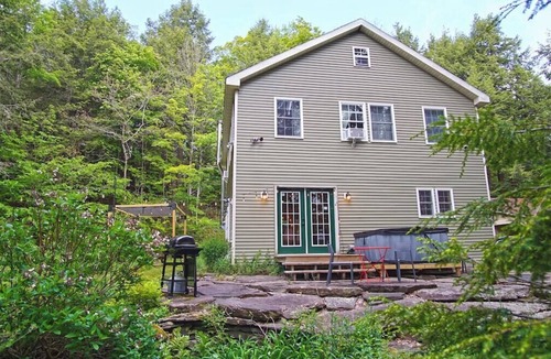 Margaretville House | Secluded Streamside Home w/Hot Tub