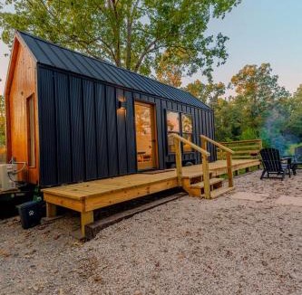Coldspring House | Secluded Tiny Home with Hot Tub, Sauna & Fire Pit near Lake Livingston in Coldspring, Texas