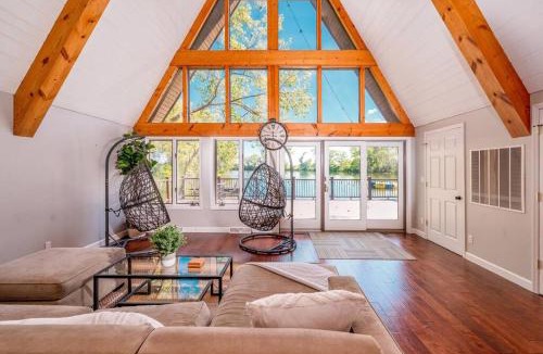 Penfield Ski Chalet | Secluded Waterfront A-Frame Cabin w/Pvt Lake