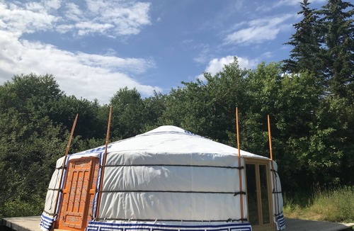 Boularderie RV Rental | Secluded yurt down by the river