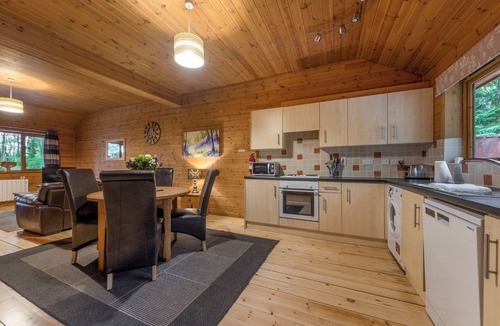 Overton-on-dee Ski Chalet | Semi-detached lodge with modern styling features.