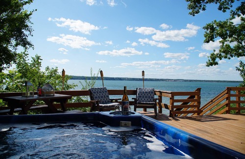 Geneva House | Seneca Sunsets - Waterfront, hot tub, new dock, great views, central location!