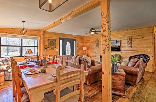 Big Cedar House | Serene Cabins w/Decks & 8 Acres on Kiamichi River