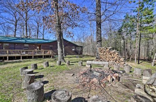 Big Cedar House | Serene Cabins w/Decks & 8 Acres on Kiamichi River