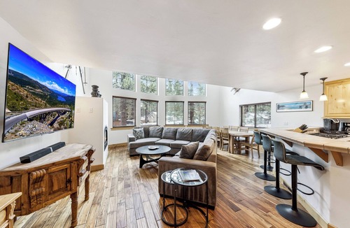 Sierra Tract Ski Chalet | Serene Creekside Chalet: Hot Tub, Games, BBQ