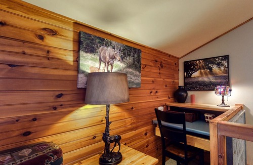 Fryeburg House | Serene home with fireplace, deck, firepit, central AC, & washer/dryer