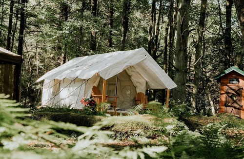 Huntington Mills House | Serene Safari Tent For a Glamping by Getaway Rickett's Glenn State Park Nestled in the Heart of Huntington Mills, Pennsylvania