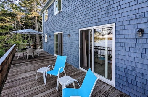 Sebascodegan Island House | Serene waterfront home w/a dock, large deck & amazing views!
