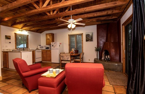 Pecos House | Serenity by the River: Romantic Cabin with Fireplace in San Miguel County, New Mexico