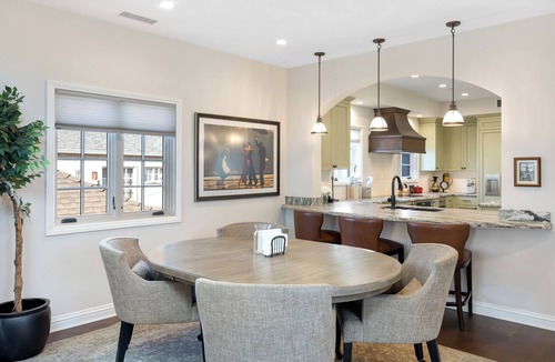Old Towne House | Seventh & Shore | Stylish Seal Beach Home w/Elevator, Fireplace + Bold Design