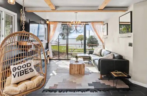 Cedar Creek Reservoir House | Shipping Container Home | Waterfront + 2 Patios