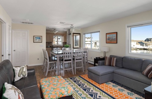 Seaside Heights Villa | Shorely Perfect 40'+ Waterfront Private XL 2ndFL 2/3BR 2.5bth +BIG-Jacuzzi Dock