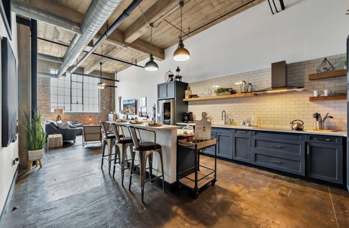 Brazos Condo | Silo District Vintage Warehouse Loft- Waco