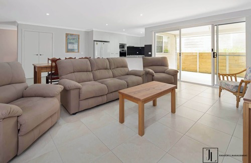 Malua Bay House | Single-Level Home Steps to Beach | Simply Sylvan