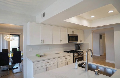 Cathedral City Condo | Single story beautiful home with community pool