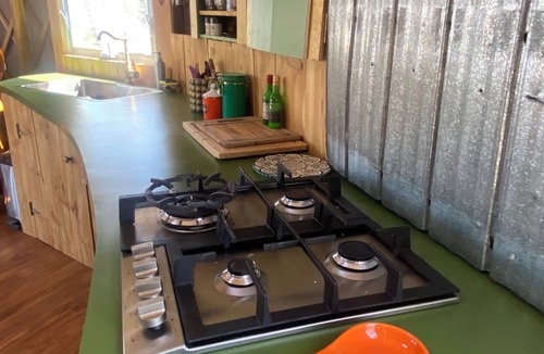 Boularderie RV Rental | Sky high yurt with amazing view of the river