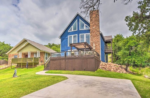 Medicine Park Cabin | 'Sky Kabin' w/ Game Room, 1/2 Mi to Downtown!