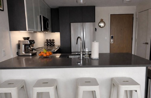 South End Apartment | Skyline Luxe: Premium 2BR Steps to Train & World Cup Access