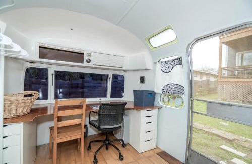 Chestnut House | Sleek Retro Airstream Rental for Glamping for Two near Downtown Austin
