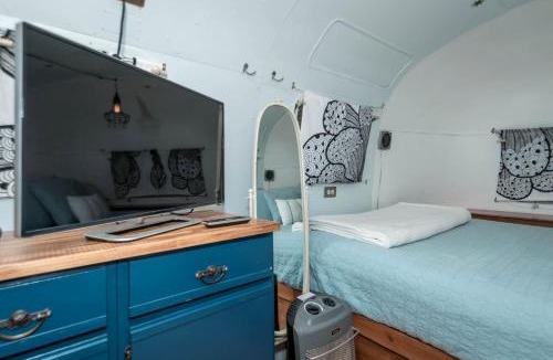 Chestnut House | Sleek Retro Airstream Rental for Glamping for Two near Downtown Austin