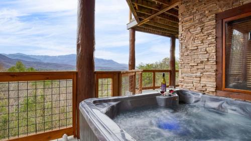 Pittman Center House | Sleeps 21 Luxury Cabin w Panoramic View Hot Tub Game Room Pinnacle Chalet