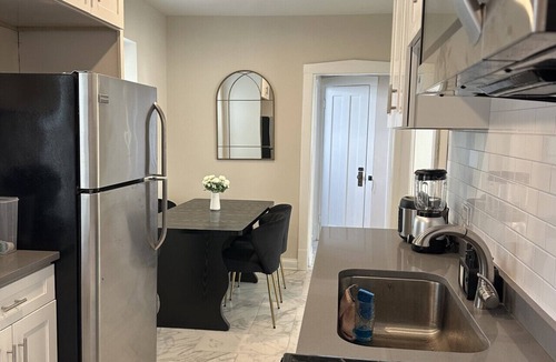 Irving Park East Apartment | Sleeps 4 Stylish Stay with Workspace