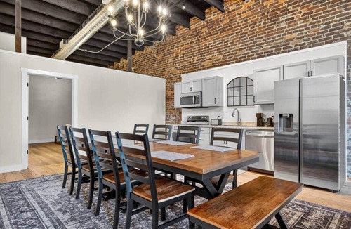 Fayetteville Apartment | Sleeps 6. Two Downtown Lofts Combined.