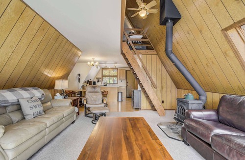 Divide House | Sloped Summit! Rustic A-Frame Cabin with Scenic Views