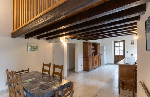 Chambonas House | Small House 'Les Sources Gîte La Grange' with Shared Pool, Private Terrace