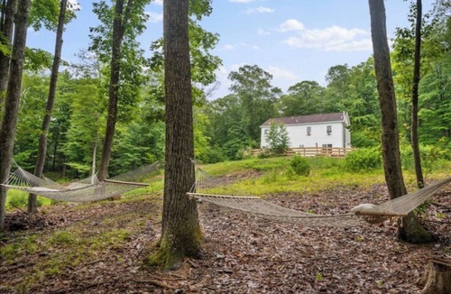 Kerhonkson House | Soak & Snuggle Firepit + Forest Views