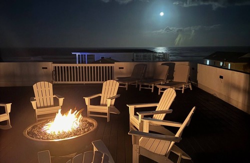 St. Augustine Beach House | Sol Mate Rooftop deck at the Beach, Elevator, Private heated Pool, Jacuzzi Spa, Firepit