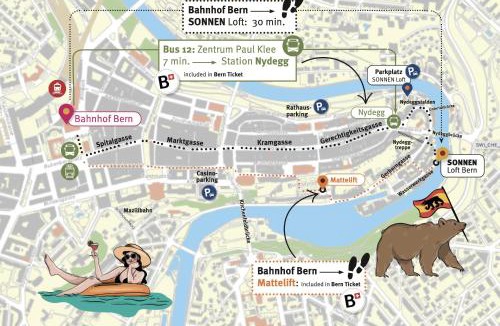Old City of Bern Apartment | SONNEN Loft Bern - Bed & Breakfast