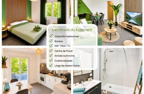 Muret Apartment | " Souffle Vert " Wifi - TV - 4 personnes