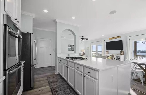Topsail Beach House | Soundfront 4BR with Private Dock & Beach & Elevator. Walk to Town