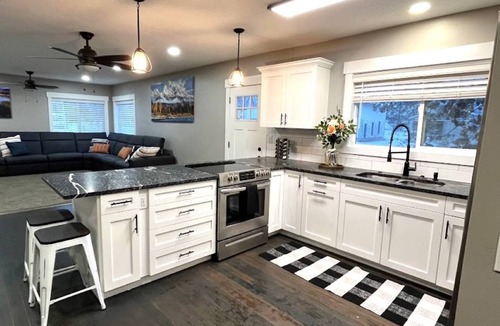 Ririe House | Southfork home sleeps 12 private setting w/hot tub