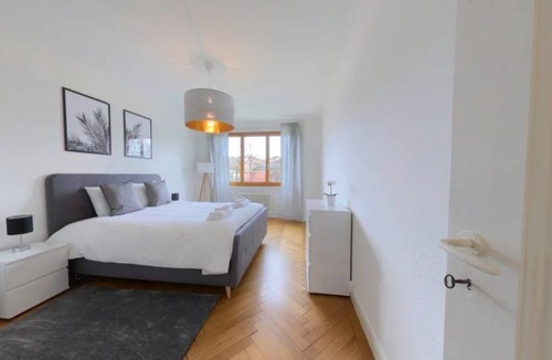 Plainpalais Apartment | Spacious 1-Bedroom Apartment w/River Views & Balcony - Jonction District