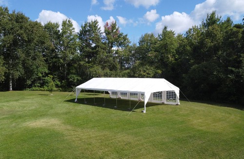 Ashburn RV Rental | Spacious 20’x40’ Party Tent on 22-Acre Hilltop—Perfect for Events & Gatherings