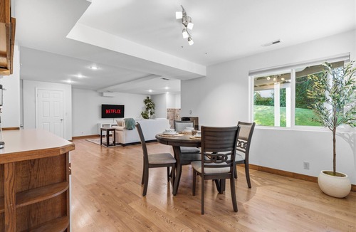 Newport Apartment | Spacious 2BR Retreat Fireplace Private Entry Pets Welcome
