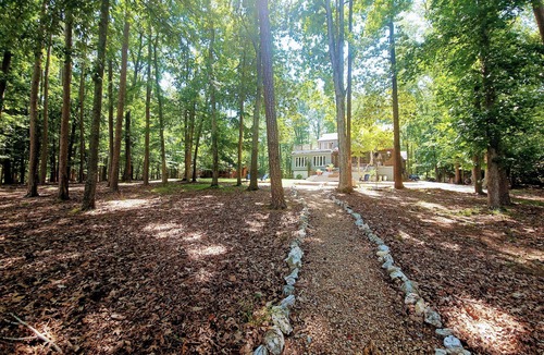 Merifield Acres House | Spacious 4BR wooded lakefront house, with dock, multiple decks & ample parking.