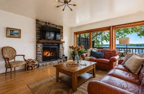 Fox Lake House | SPACIOUS and Stylish Lakefront Retreat, STUNNING Views, Firepit!